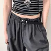 Cinturón de Cuero Fino Estilo Retro Americano para Mujer, Sensación de Alta Gama, Adecuado para Jeans, Cinturón para el Trabajo, con Decoración de Hebilla Metálica