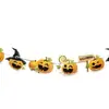 Bandeirinhas de Papel para Halloween com Abóboras de Desenho Animado, Letras, Morcegos, Aranhas e Caveiras para Decoração de Festa em Bar