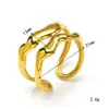 Nuevo Anillo de Acero de Titanio Irregular de Apertura Exagerada de Gama Alta para Mujer Moda de Nicho Versátil No se Desvanece Anillo para el Dedo Índice