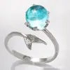 Anillo de espuma de sirena estilo coreano para mujer, ajustable, moderno, de moda, diseño de cola de pez, popular en redes sociales, anillo para el dedo índice, accesorio de regalo para estudiante