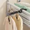Cabide de Roupa Retrátil para Cabeceira de Dormitório, Suporte de Armazenamento Doméstico para Pendurar, Cabide de Roupa sem Furos para Cabeceira de Beliche de Estudante