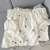 (Verano Nuevo Estilo 36) Conjunto de Algodón Nube Qiaoke Meng Hombros Descubiertos H32863 # M-XXL