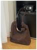 Bolsa Tote Grande Fosca para Mulheres Modelo Novo 2025 Uso Diário para o Trabalho Cor Sólida Moda Bolsa Mãe e Filha Bolsa de Ombro