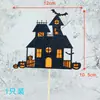 Coleção de Halloween Decoração de Bolo para Assar Árvore de Abóbora Morcego Bruxa Cartão Plug-in Festa Fantasia Engraçada