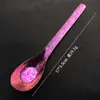 Cuchara de Titanio Puro, Cuchara Sopera de Lingote, Flor de Hielo Cristalizada, Estilo de Camping al Aire Libre, Vajilla Ligera de Titanio Puro, Cuchara para Postre, Cuchara para Suplementos Alimenticios