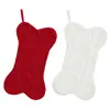 Calcetines de hueso de Navidad tejidos transfronterizos calcetines de Navidad lindos creativos decoraciones de árbol de Navidad bolsa de regalo