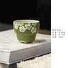 Calabaza de té con flores silvestres de primavera pintada a mano para uso doméstico, Taza maestra de cerámica, Juego de té personal de una taza