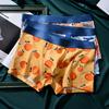 Ropa interior para hombre con estampado de fruta Ruyi de caqui, cintura antibacteriana transpirable de algodón modal, pantalones para niños al por mayor