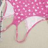 2026 Wildberries Primavera e Verão Novo Estilo Confortável Rosa Coração Formato Suspensório Shorts Conjunto de Pijama Roupa de Casa para Mulheres
