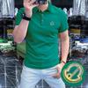 Calidad de Marca Nuevo Estilo Logotipo Personalizado de Alta Gama Lujo Ligero Camisa Polo para Hombre Verano 2025 Manga Corta Llip Corte Delgado Moda Europea