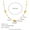 Joyería de acero inoxidable, un estilo europeo y americano nuevo y moderno, con un diseño delicado y de nicho con baño de oro de 18 quilates, en forma de un pequeño colgante de lágrima o redondo para mujer
