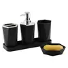 Conjunto Leve de Artigos de Higiene Pessoal para Banheiro, Copo para Enxaguante Bucal, Copo para Escovar os Dentes, Conjunto de Banheiro de Hotel, Conjunto de Quatro Peças para Banheiro