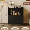 Aparador estilo meados do século, armário para máquina de café, bar de chá para sala de estar, armário pequeno de parede, armário de armazenamento
