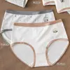40-60 kg Algodón hipoalergénico sin costuras suave y lindo estampado de felpa entrepierna antibacteriana 10A ropa interior cómoda y transpirable para mujer