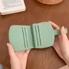Margarida Pequena Floral ~ Carteira Feminina Elegante Simples Estilo Mori Grande Capacidade Bolsa de Cartão Dobrável Ultrafina Carteira de Tecido