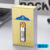 Encendedor de Cigarrillos A16 con Resistente al Agua y a la Presión para 20 Cigarrillos Gruesos de Hombre Caja de Cigarrillos Metálica Integrada con Fuegos Artificiales Multifuncional USB