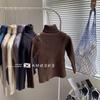 [En stock] Suéter de cuello alto para niños de otoño e invierno, suéter grueso de invierno para niños y niñas, suéter cálido para bebés