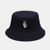 Sombrero de cubo nuevo europeo y americano bordado de dedo de calavera sombrero de pescador de tendencia de comercio electrónico transfronterizo sombrero de pescador sombrero para el sol