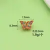 Venta Directa de Fábrica de Accesorios para Pulseras de Mariposa Esmaltadas Chapadas en Oro que Conservan el Color, Espaciadores de Cuentas para DIY y Accesorios al por Mayor