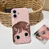 Funda para Teléfono Estilo Coreano Dibujos Animados Puntos Niña Pequeña Aplicable iPhone17promax Apple 16Pro Linda 15Pro