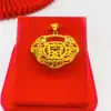Nuevo Collar con Colgante de Cerradura de Longevidad de Loto Hueco Liso Estilo Chino Cadena para Clavícula Retro Étnico Joyería al por Mayor para Regalo