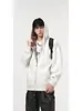 Sudadera Gris Floral Pesada de 420g para Pareja, Hombres y Mujeres, Estilo Perezoso Patchwork Cuadros Oversize para Principios de Otoño