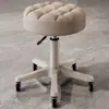 Silla de Peluquería Barbería Hogar Manicura Taburete Redondo Taburete de Belleza Salón de Belleza Giratorio Elevador Polea