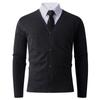 2025 Exportación Transfronteriza Nuevo Invierno para Hombre Cárdigan de Punto con Cuello en V Superior Casual Engrosado Camisa Base Cálida para Hombre