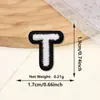 Parches bordados de letras inglesas en blanco y negro, mini, de venta caliente transfronteriza, con adhesivo termofusible para ropa, zapatos y sombreros, parches decorativos para planchar