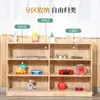 Armario de Almacenamiento Multifuncional de Madera Maciza para Jardín de Infancia Gabinete de Gabinete de Enseñanza Montessori para Educación Temprana Armario con Compartimentos para Juguetes Armario para Mochilas Escolares