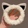 Diadema de peluche de oso linda para mujer, especialmente diseñada para lavarse la cara y aplicar mascarillas faciales, accesorio para el cabello antideslizante y que no aprieta