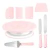 En Stock Base Giratoria para Pasteles Verde Nórdico Juego de 8 Piezas Herramienta Decoradora para Base Giratoria de Pasteles