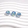 Cuentas Redondas de Color UV Incrustadas con Circonita Luminosa Cuentas Sueltas Cuentas Espaciadoras Bolsa Colgante Cadena para Teléfono Móvil Pulsera Accesorios para Joyería DIY