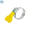 Tubería de agua 201, tubería de gas natural, manija de tornillo manual de plástico americano con manija, abrazadera de hebilla de aro de garganta