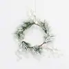 Nuevo Anillo de Velas de Aguja de Cedro Blanco y Bayas Rojas Corona de Navidad Decoración de Ventana Anillo de Vid de Navidad Amazon Transfronterizo