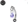 Aleación de Titanio G23 Rosca Interna Piercing para Ceja Piercing para Oreja Colgante Bala Zirconia F136 Joyería para Piercing Moda Europea y Americana