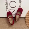 Zapatos de princesa de moda para niñas 2026 primavera y otoño nuevos mocasines versátiles de gamuza para niños con suela blanda