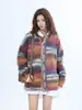 Abrigo suéter de rayas para mujer, nueva colección otoño/invierno 2026, cárdigan de punto elegante y casual de manga larga con un toque de alta gama