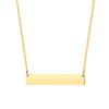 [Gran cantidad de lugares] Collar horizontal de acero inoxidable en blanco con nombre grabado, cadena de clavícula, collar largo de acero de titanio.