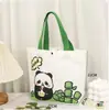 Bolsa de Lienzo para Souvenir de Cumpleaños Infantil Bolsa de Lienzo de Monstruo con Bola de Pelo de Elfo de Dibujos Animados Bolso de Mano con Patrón Divertido de Dibujos Animados
