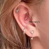 Arete de hueso de oreja con borla de mariposa y circonita, aretes de tuerca de tornillo, mini aretes exquisitos