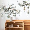 Galho de árvore gaiola de pássaros cabana adesivos de parede sala de estar quarto decoração adesivos autoadesivos 10368