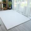 Alfombra de Piel de Conejo Sintética Alfombra Ovalada Felpudo para Piso Cojín Felpudo para Ventana de Mirador Sala de Estar Dormitorio Felpudo Antideslizante Alfombra Manta Engrosada