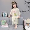 Pijamas de Verano para Niñas Algodón Puro Delgadas 2025 Nuevo Conjunto de Ropa para el Hogar para Niños Modal Bebé Niñita