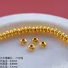 Acessórios S925 Prata Banhada a Ouro Método Antigo Gravação com Cinzel Espaçador Frisbee Espaçadores Calços Contas para Pulseira DIY Acessórios Wen Play
