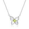 Collar de Plata Esterlina S925 Mariposa Nácar Blanco Piedra Natural Color Libre Lujo Ligero Simple Moda Cadena Clavícula Spice Girls Combinable