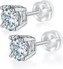 Explosões transfronteiriças da Amazon brincos de diamante Mosan S925 prata esterlina alta qualidade quatro garras masculinos e femininos moda brincos fabricantes atacado