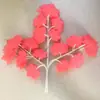 Decoração de galho de folha de bordo artificial vermelha, folhas falsas, folhas vermelhas de plástico, bordo bonito para paisagismo externo
