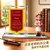 Adornos de cristal de alta gama y pancartas para profesores, médicos e instituciones para exhibir como un obsequio conmemorativo de gratitud a los mentores en el Día del Maestro