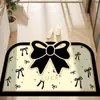 Felpudo de Diatomeas con Lazo de Dibujos Animados para Baño del Hogar, Felpudo para Puerta de Entrada, Alfombrilla Absorbente para Pies de Baño